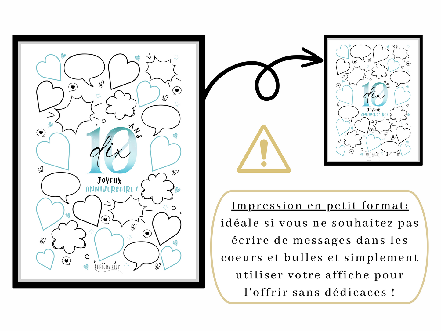 Affiche anniversaire 10 ans - BLEU