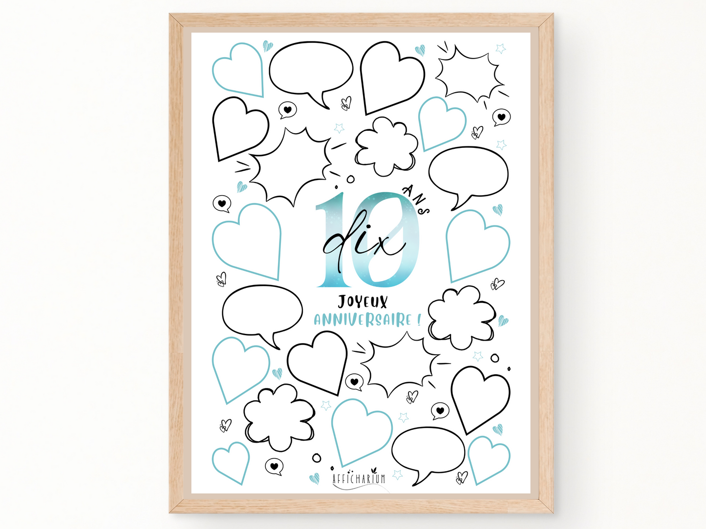 Affiche anniversaire 10 ans - BLEU