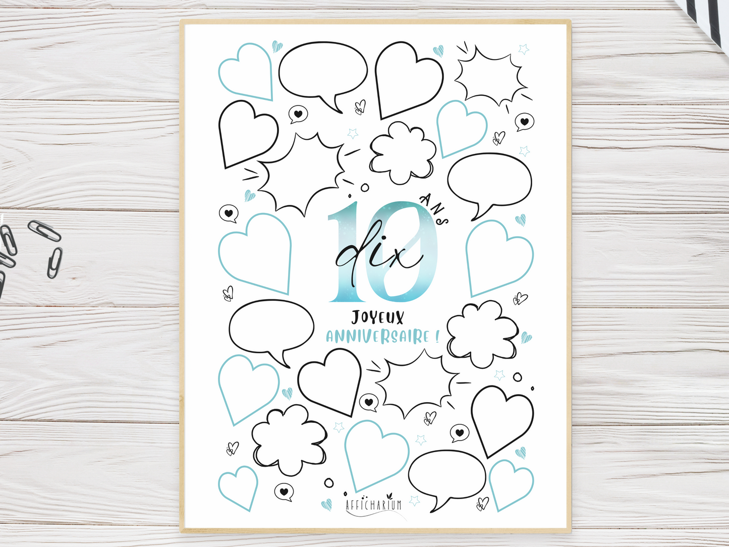 Affiche anniversaire 10 ans - BLEU