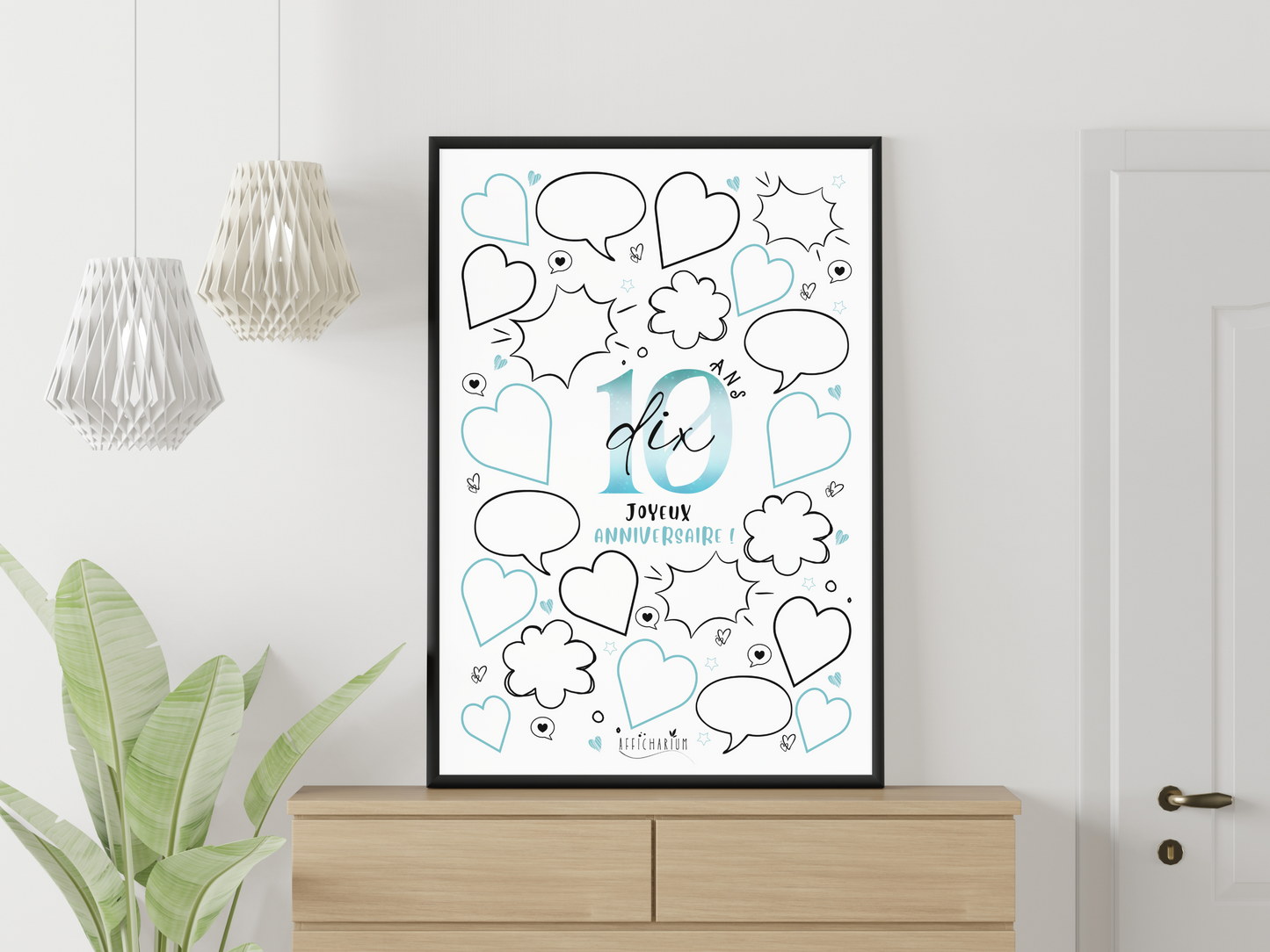 Affiche anniversaire 10 ans - BLEU