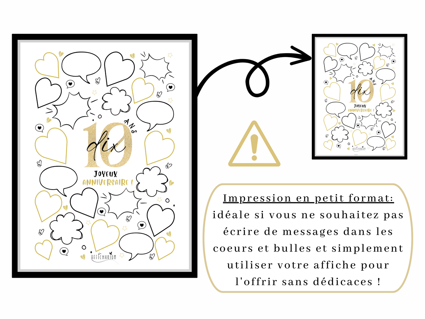 Affiche anniversaire 10 ans - OR