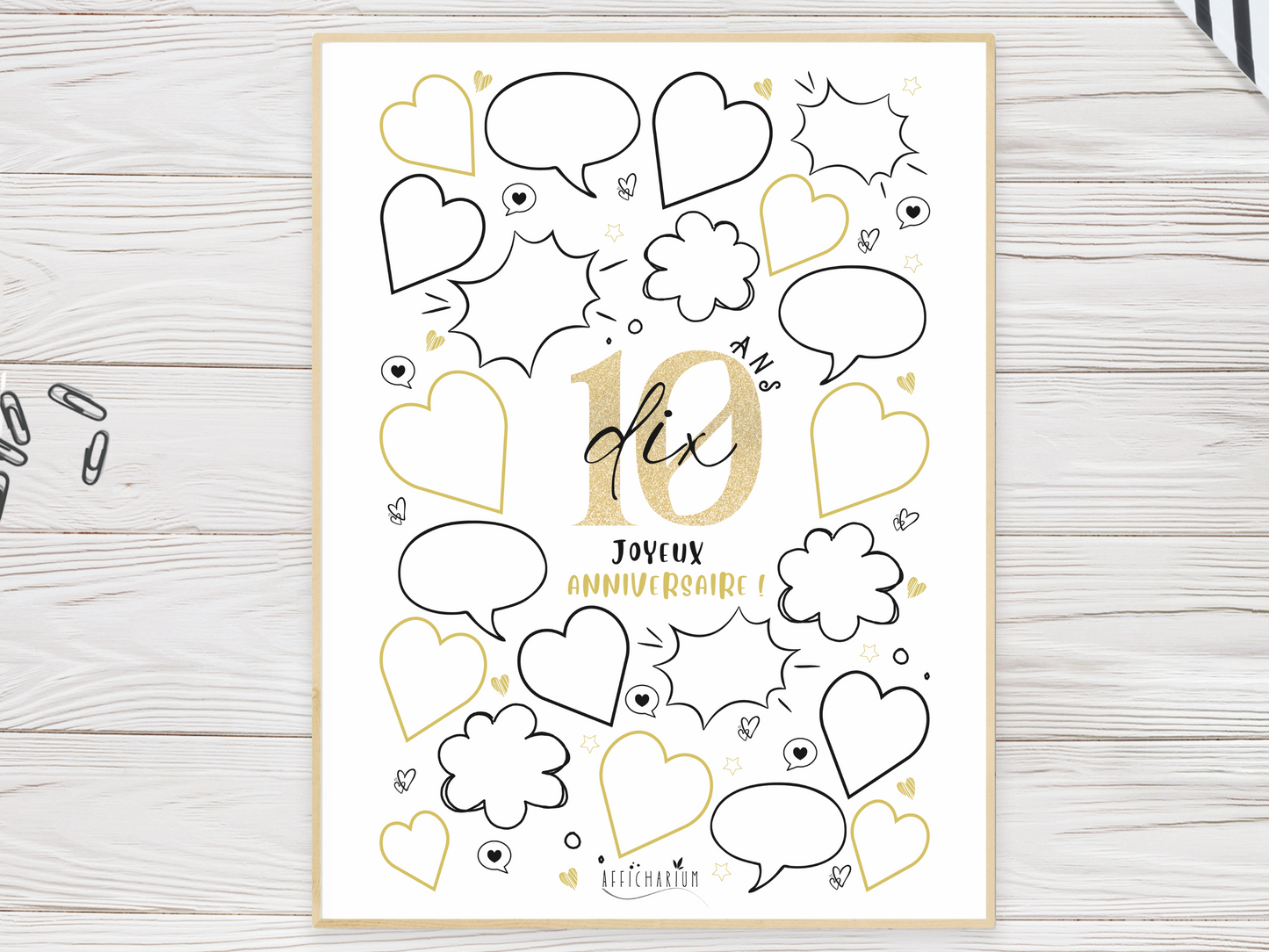 Affiche anniversaire 10 ans - OR