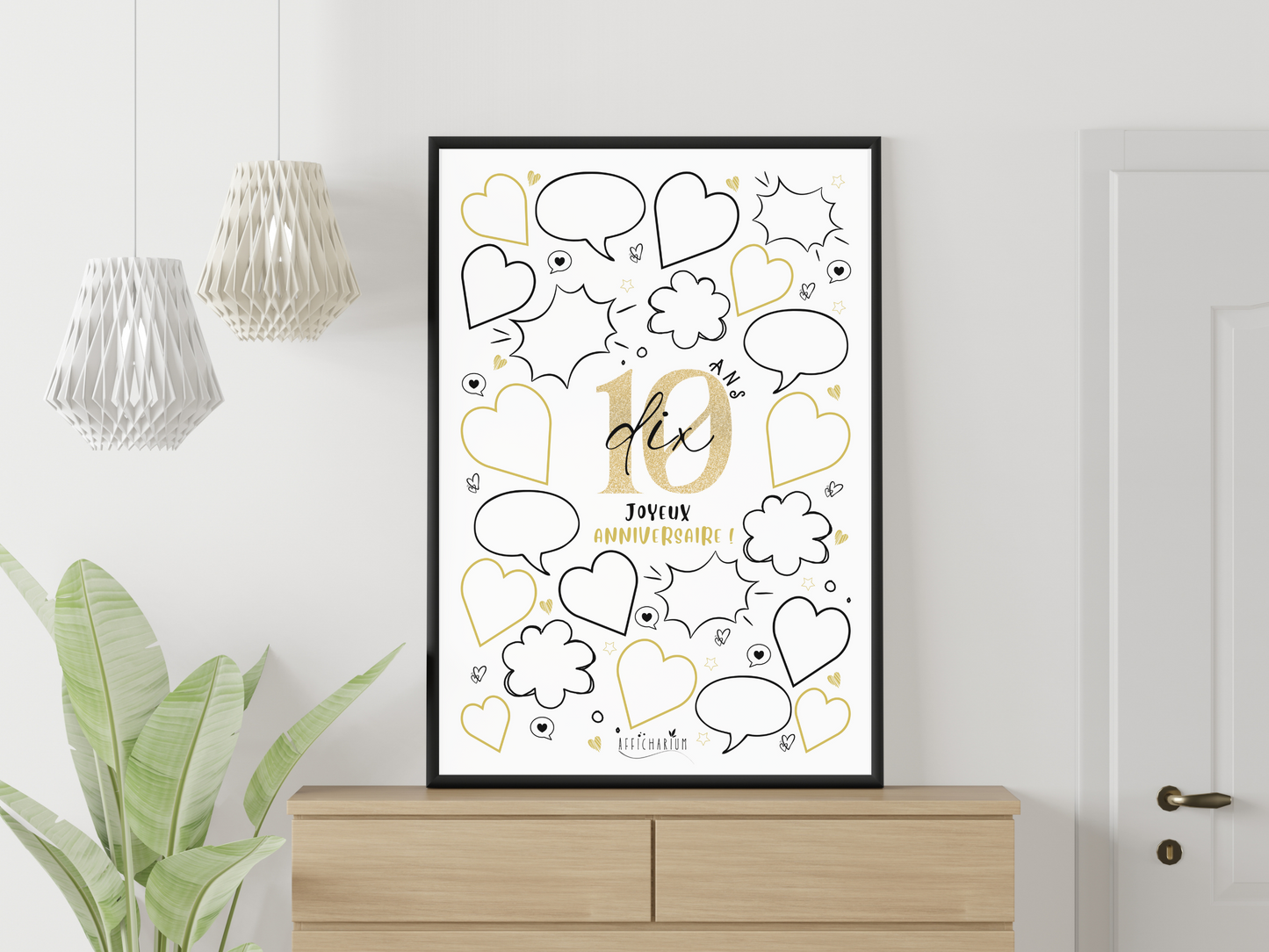 Affiche anniversaire 10 ans - OR
