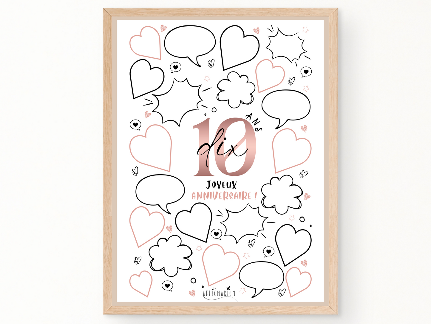 Affiche anniversaire 10 ans - ROSE