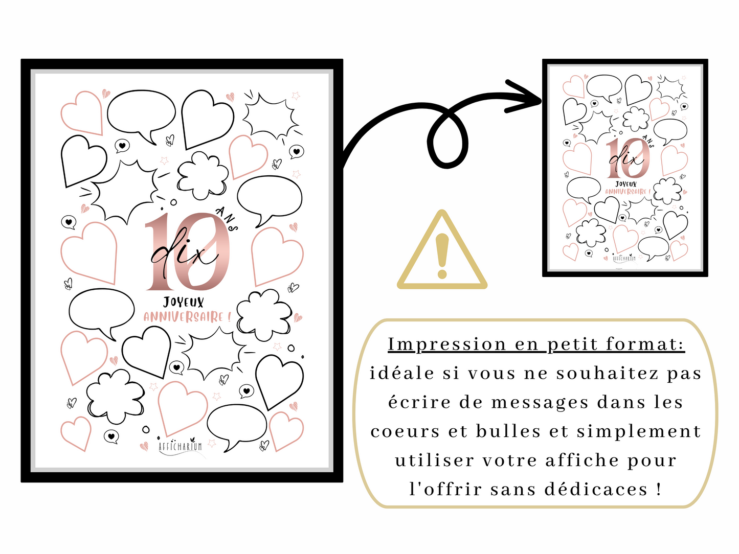 Affiche anniversaire 10 ans - ROSE