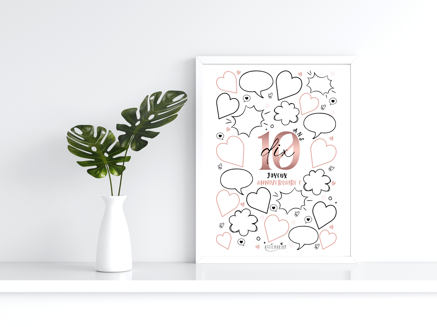 Affiche anniversaire 10 ans - ROSE