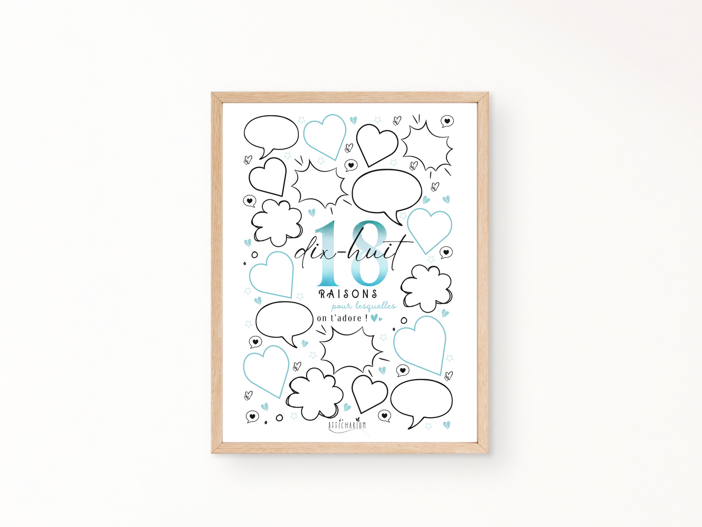 Affiche anniversaire 18 ans - BLEU