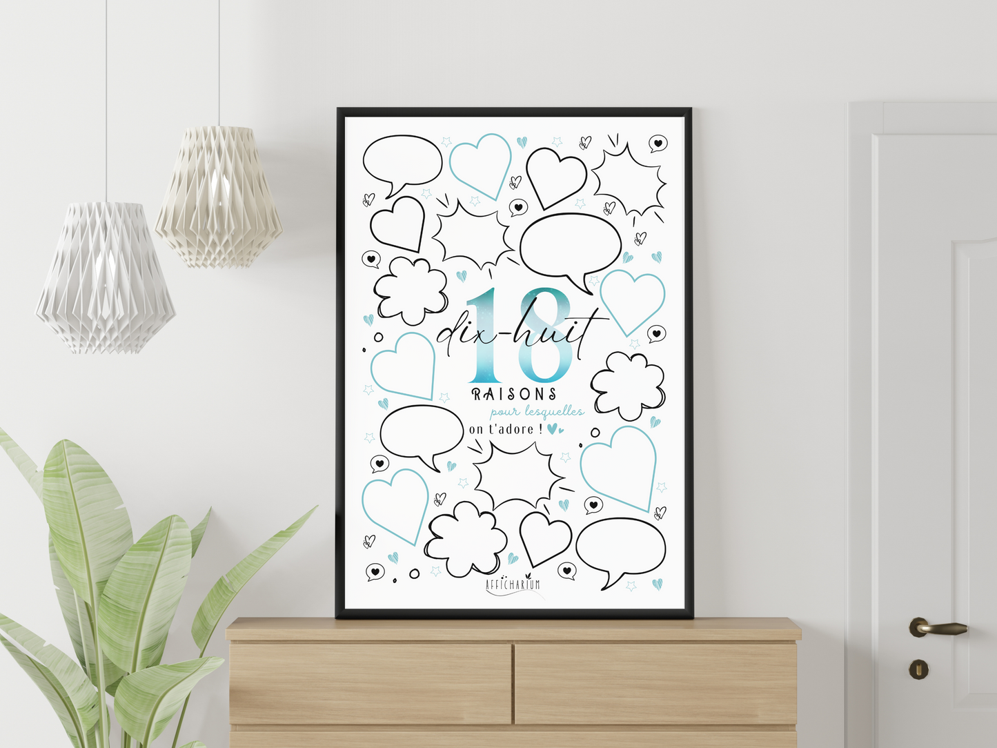 Affiche anniversaire 18 ans - BLEU