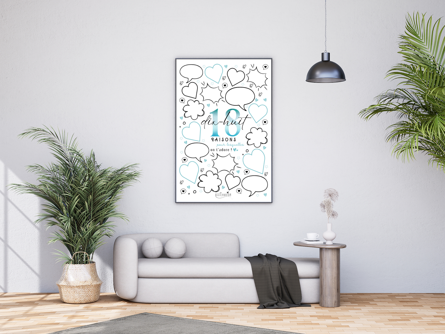 Affiche anniversaire 18 ans - BLEU