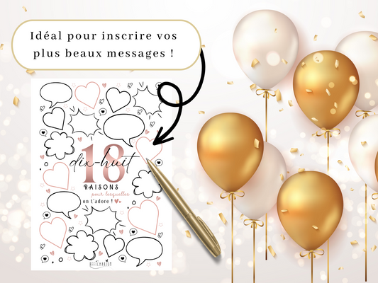 Affiche anniversaire 18 ans - ROSE