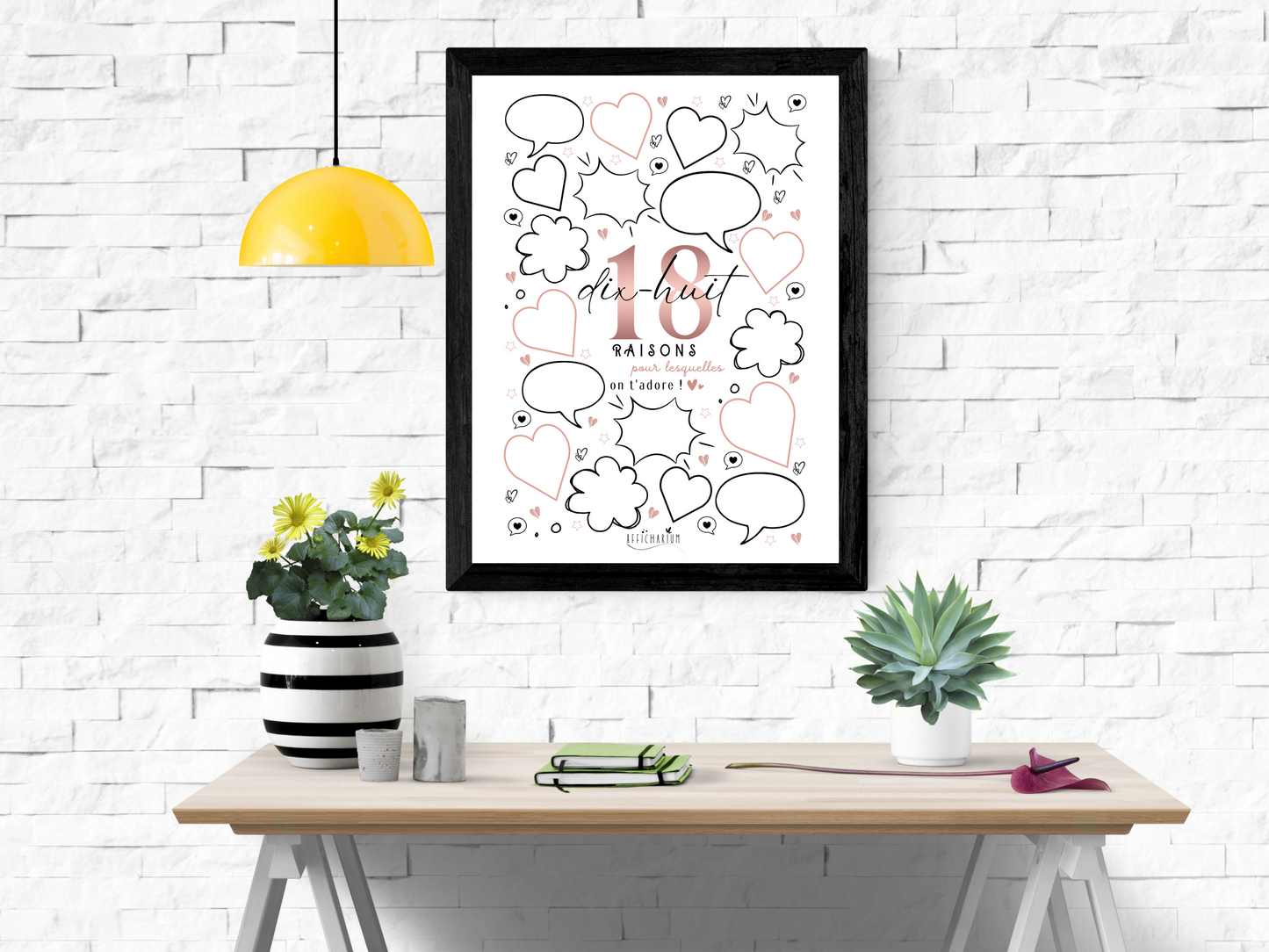 Affiche anniversaire 18 ans - ROSE