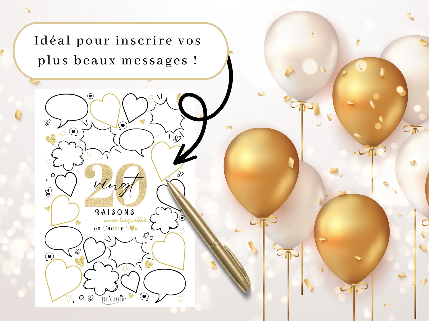 Affiche anniversaire 20 ans - OR