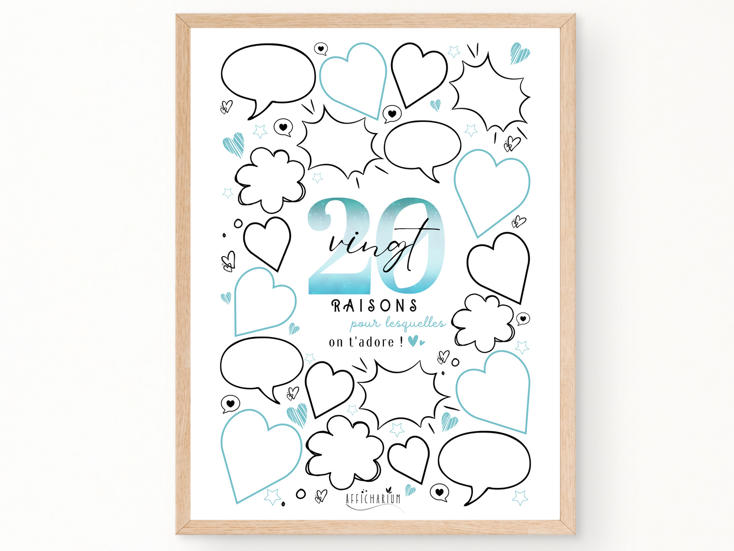 Affiche anniversaire 20 ans - BLEU