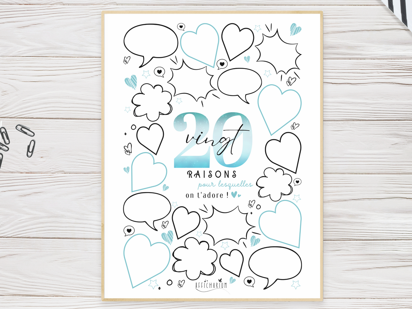 Affiche anniversaire 20 ans - BLEU