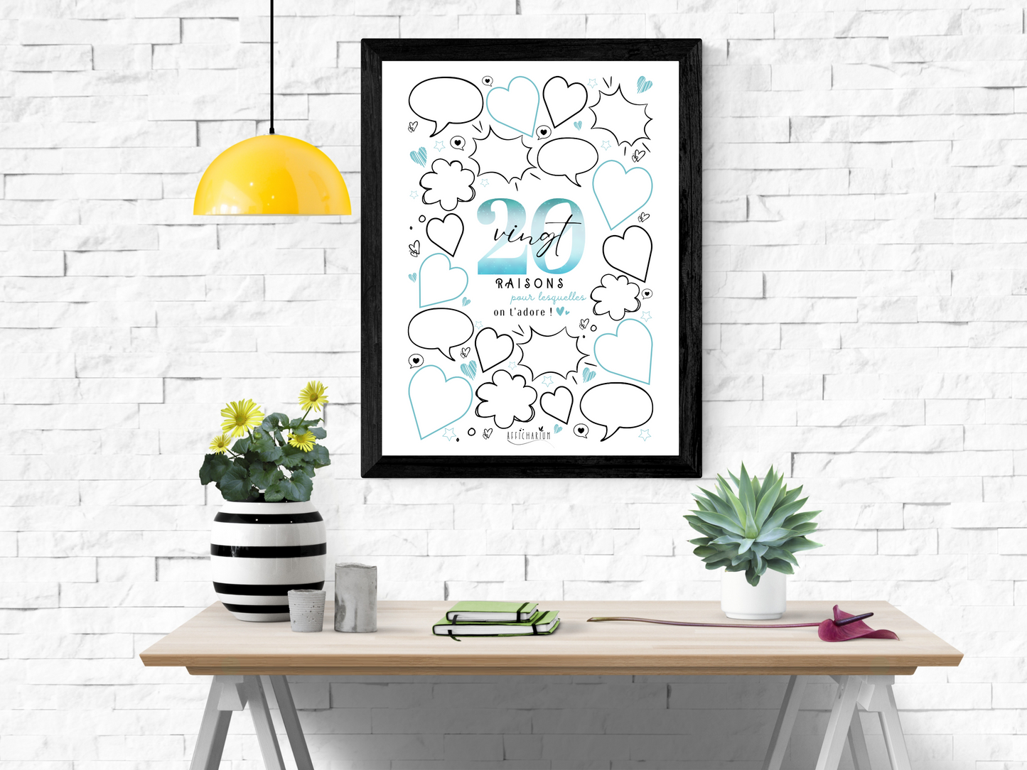 Affiche anniversaire 20 ans - BLEU