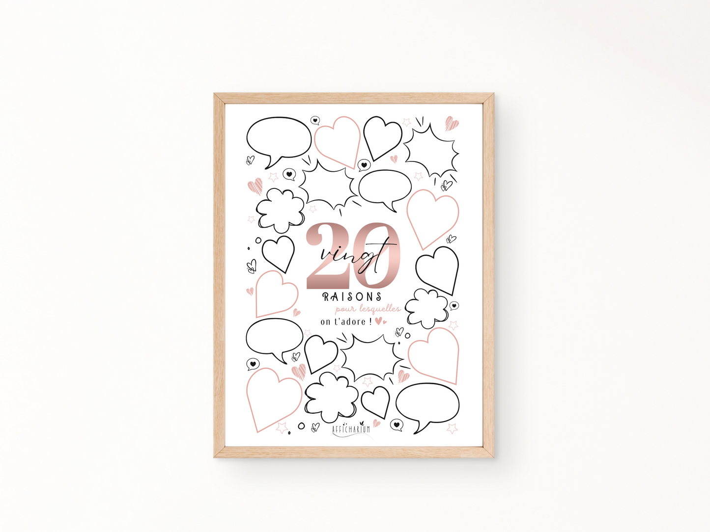Affiche anniversaire 20 ans - ROSE