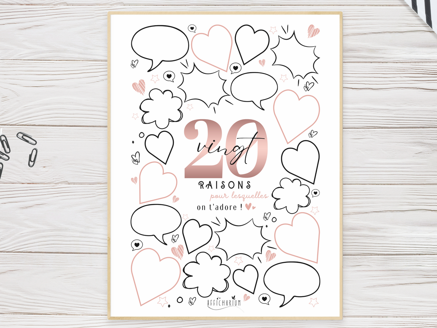 Affiche anniversaire 20 ans - ROSE