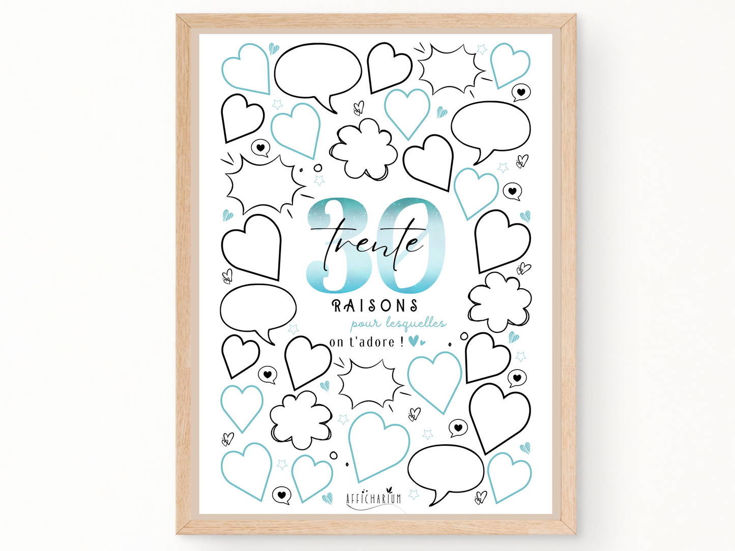Affiche anniversaire 30 ans - BLEU