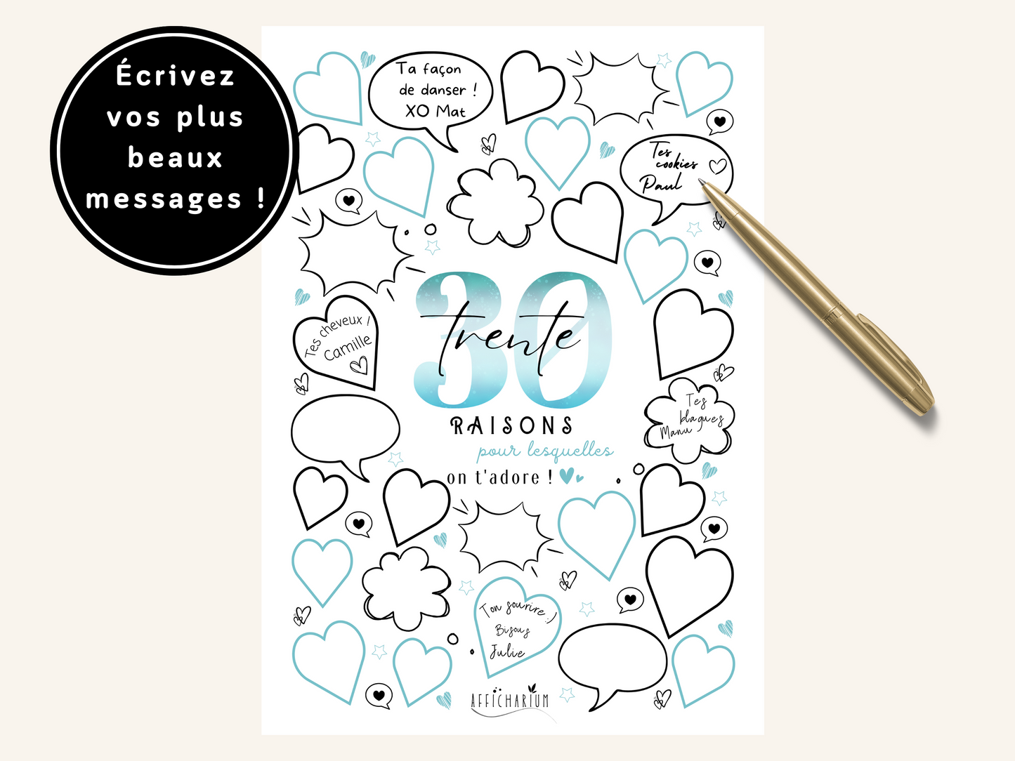 Affiche anniversaire 30 ans - BLEU