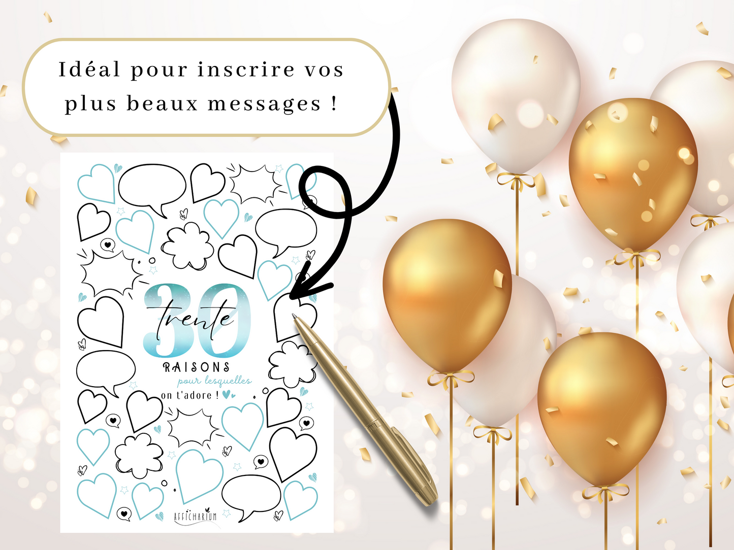 Affiche anniversaire 30 ans - BLEU