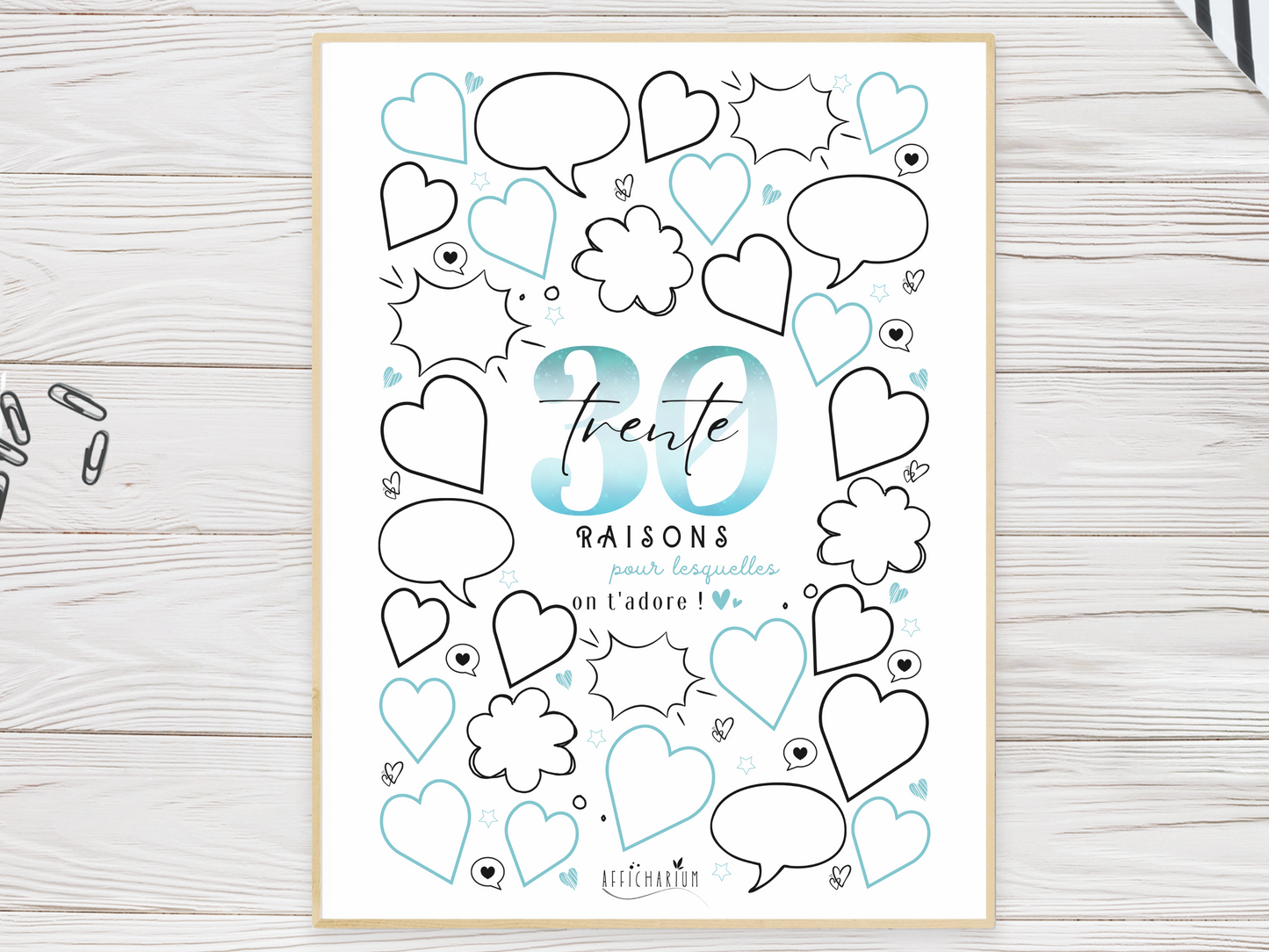Affiche anniversaire 30 ans - BLEU
