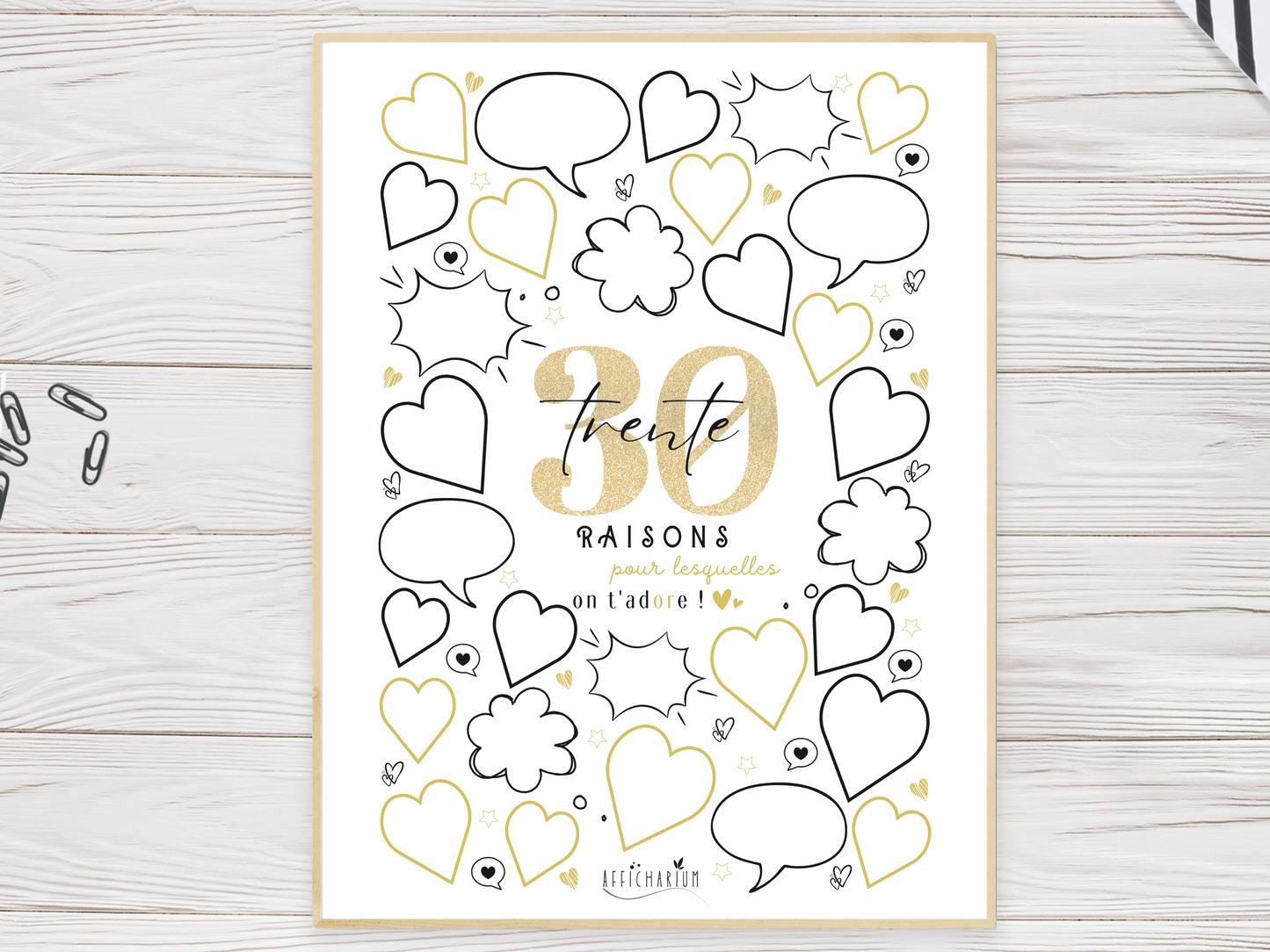 Affiche anniversaire 30 ans - OR