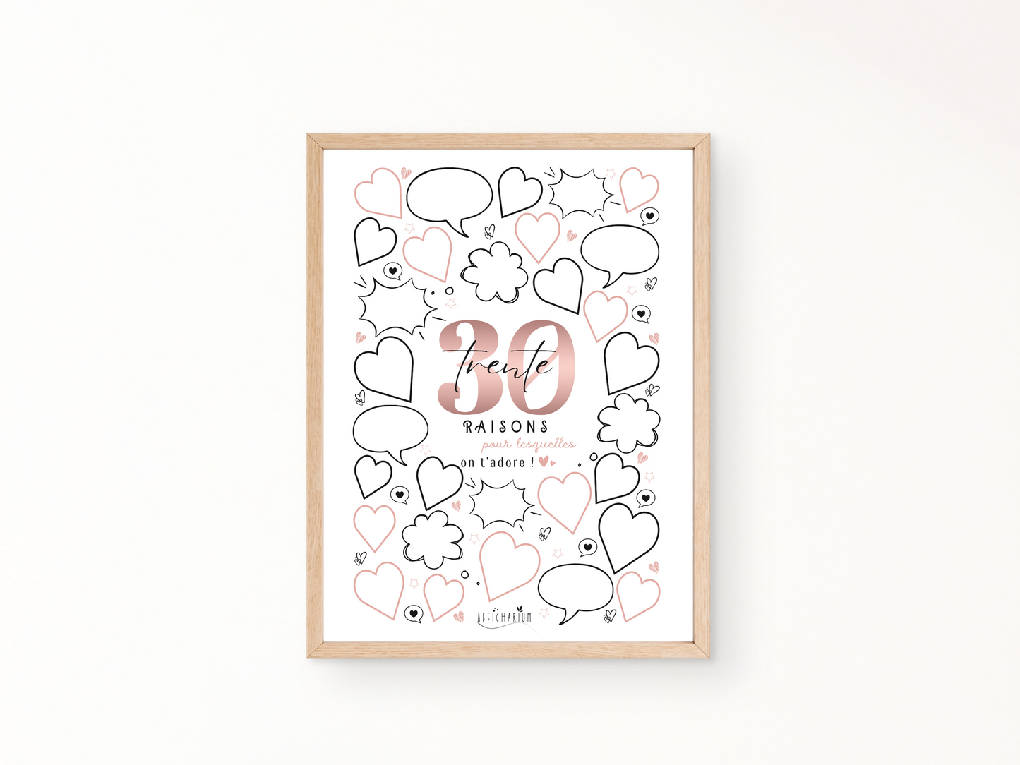 Affiche anniversaire 30 ans - ROSE