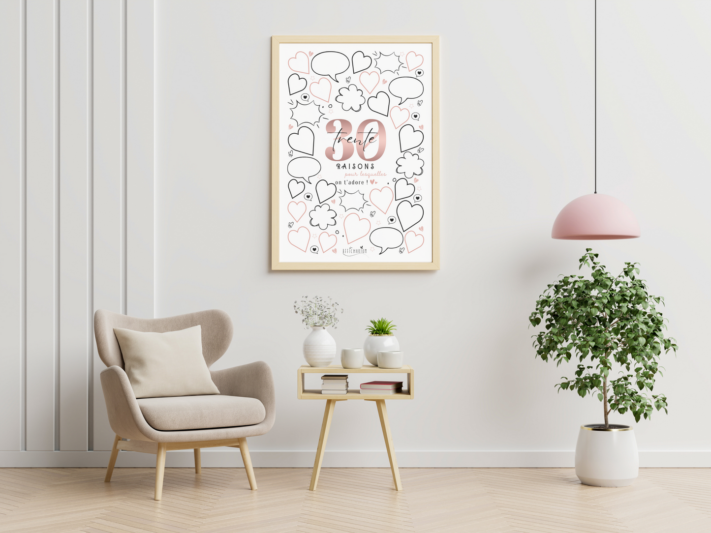 Affiche anniversaire 30 ans - ROSE