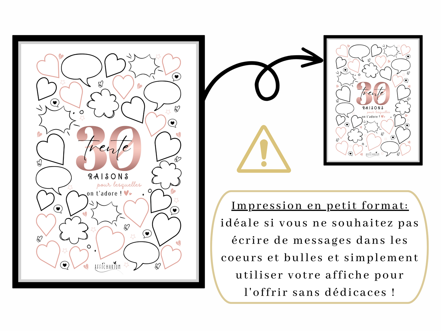 Affiche anniversaire 30 ans - ROSE