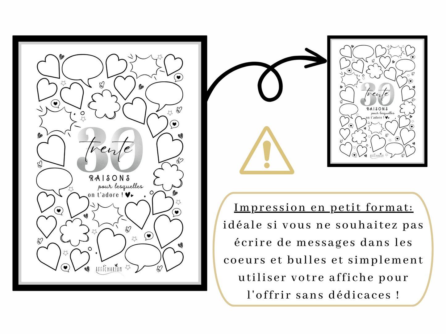 Affiche anniversaire 30 ans - NOIRE