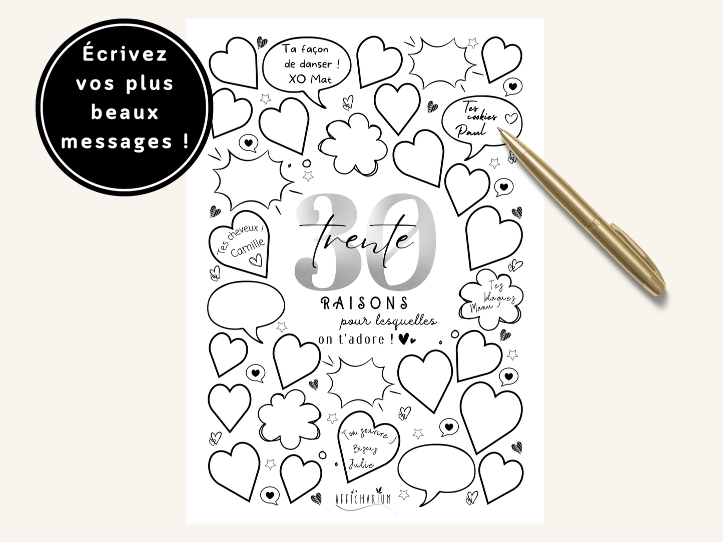 Affiche anniversaire 30 ans - NOIRE