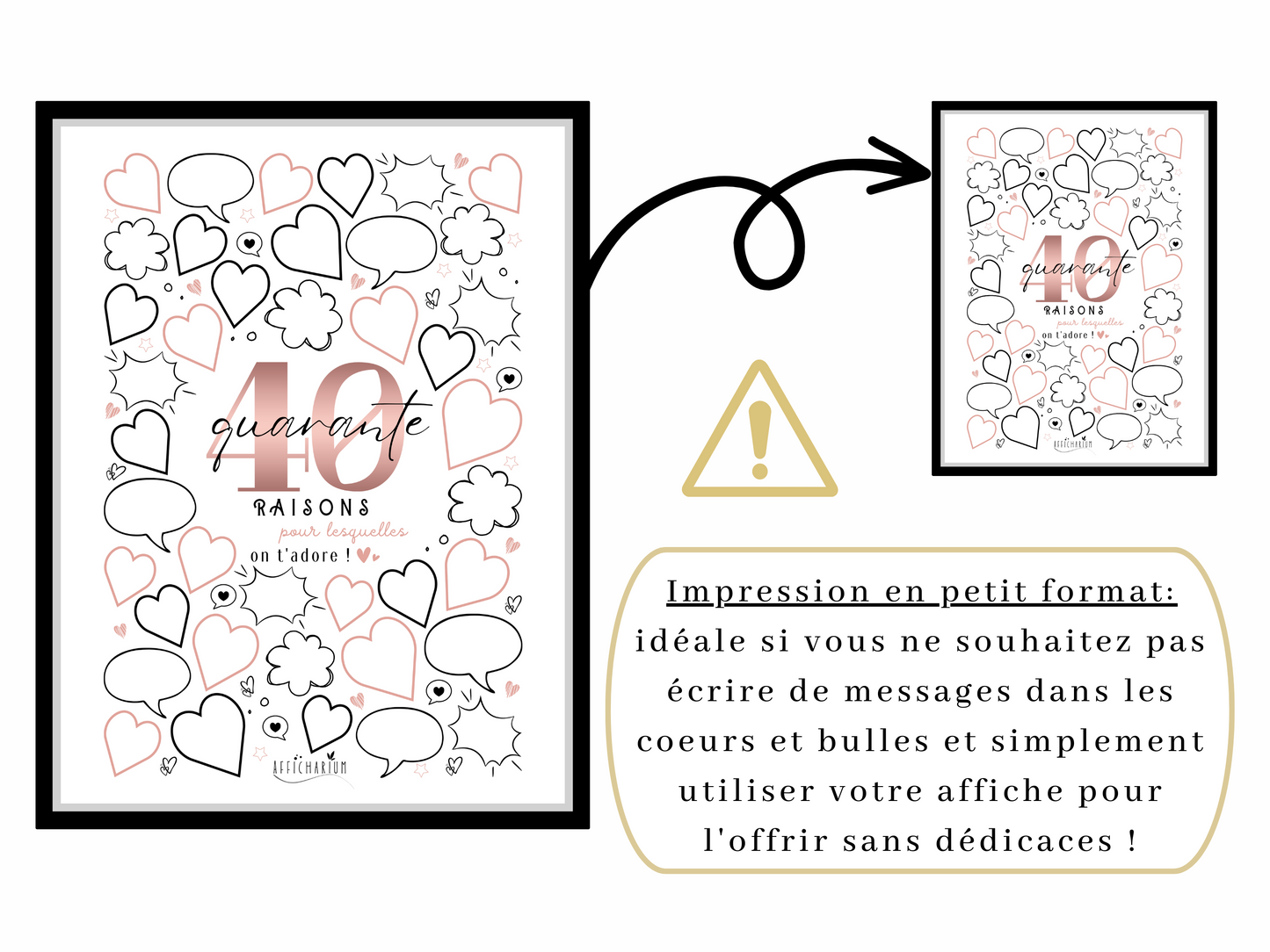 Affiche anniversaire 40 ans - ROSE