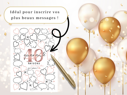 Affiche anniversaire 40 ans - ROSE