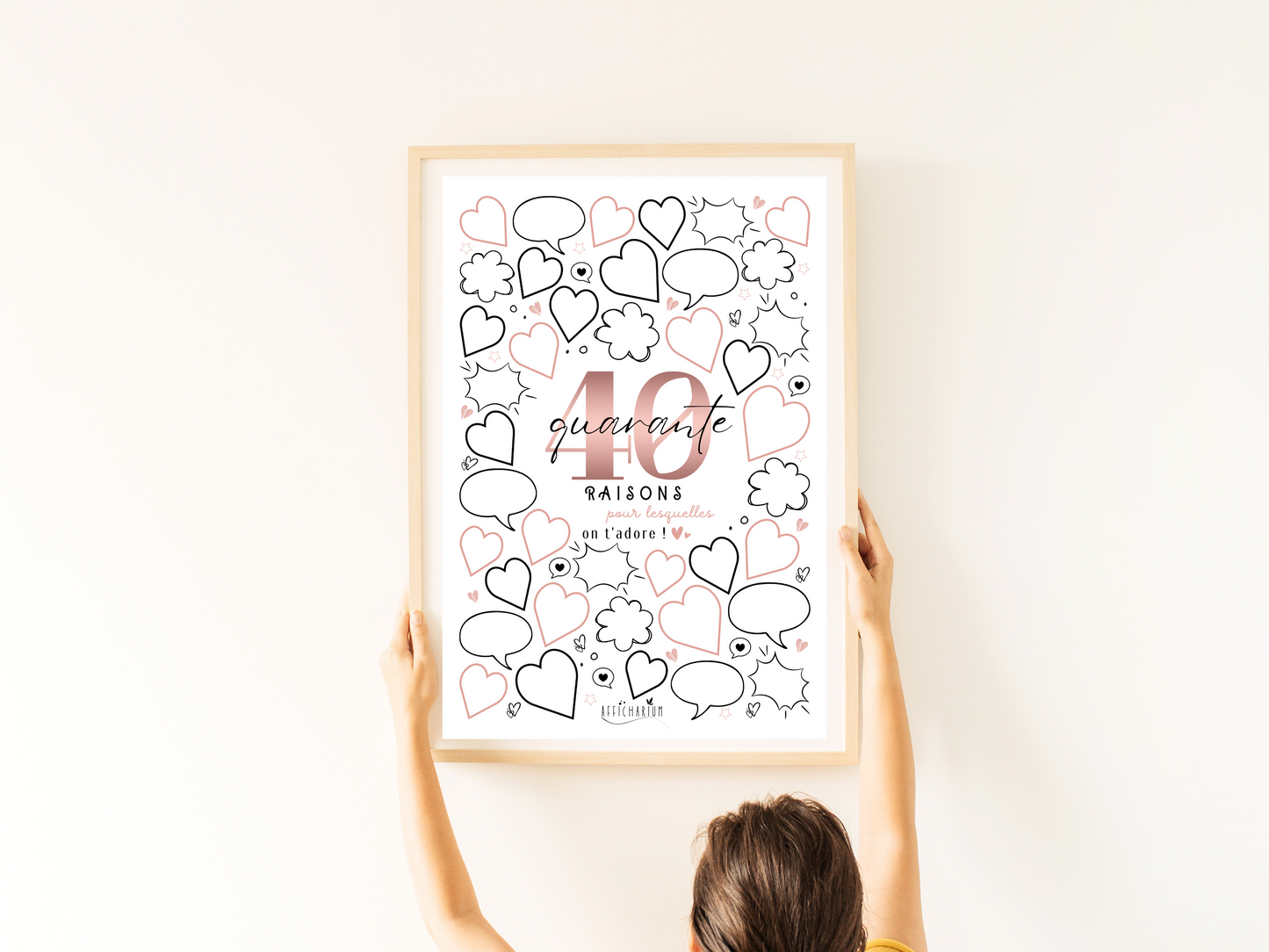 Affiche anniversaire 40 ans - ROSE