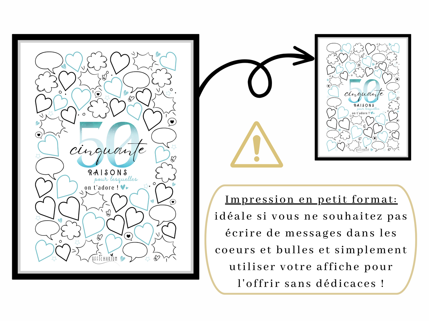 Affiche anniversaire 50 ans - BLEU