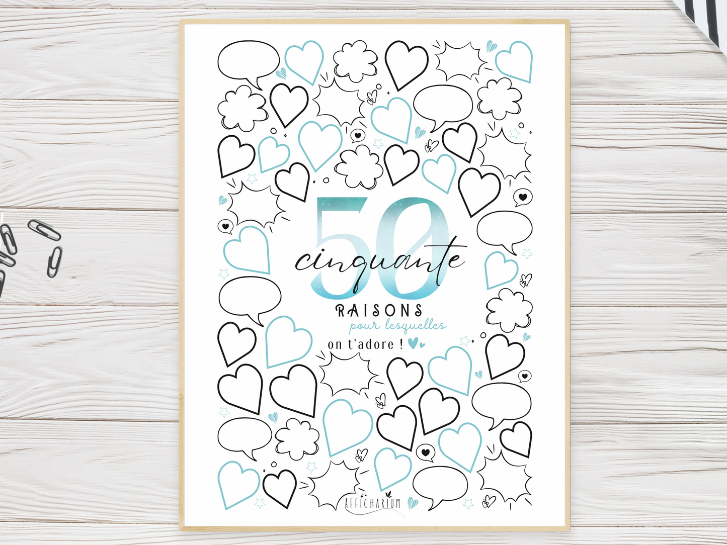 Affiche anniversaire 50 ans - BLEU