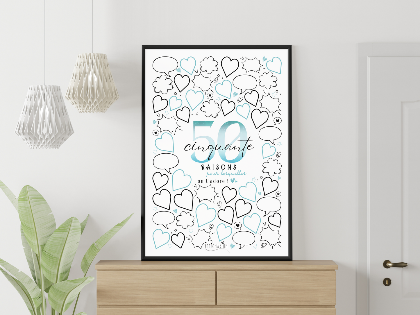 Affiche anniversaire 50 ans - BLEU