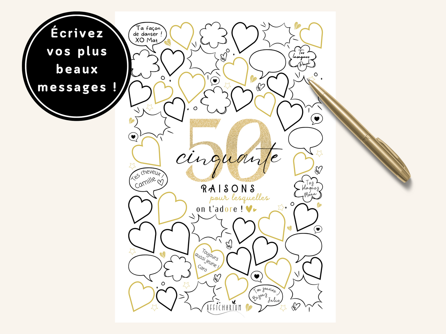 Affiche anniversaire 50 ans - OR