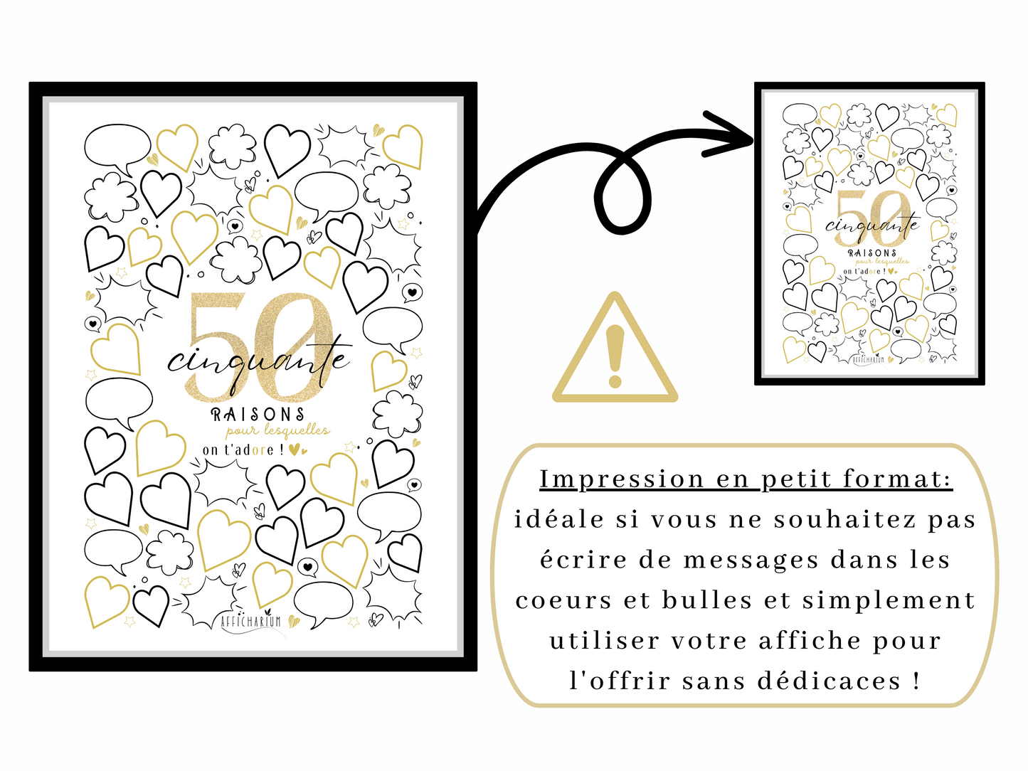 Affiche anniversaire 50 ans - OR