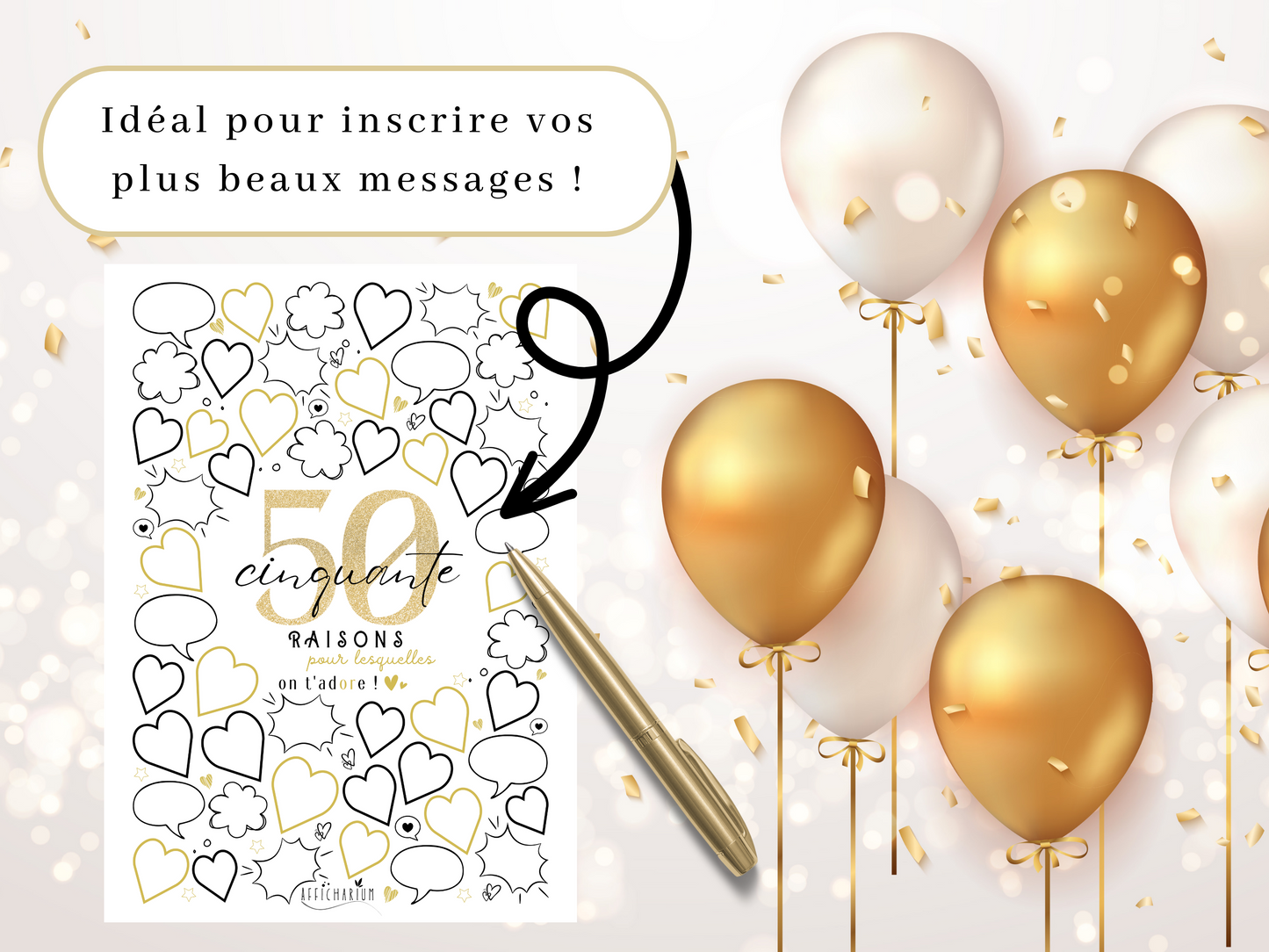 Affiche anniversaire 50 ans - OR