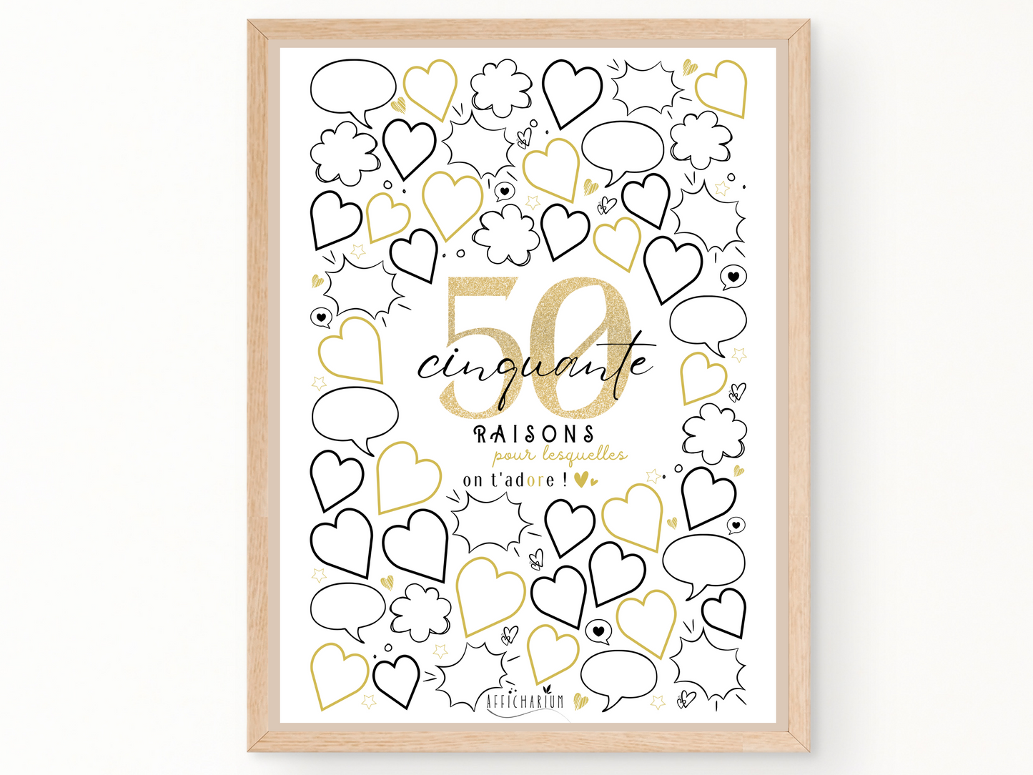 Affiche anniversaire 50 ans - OR