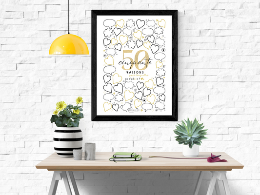 Affiche anniversaire 50 ans - OR