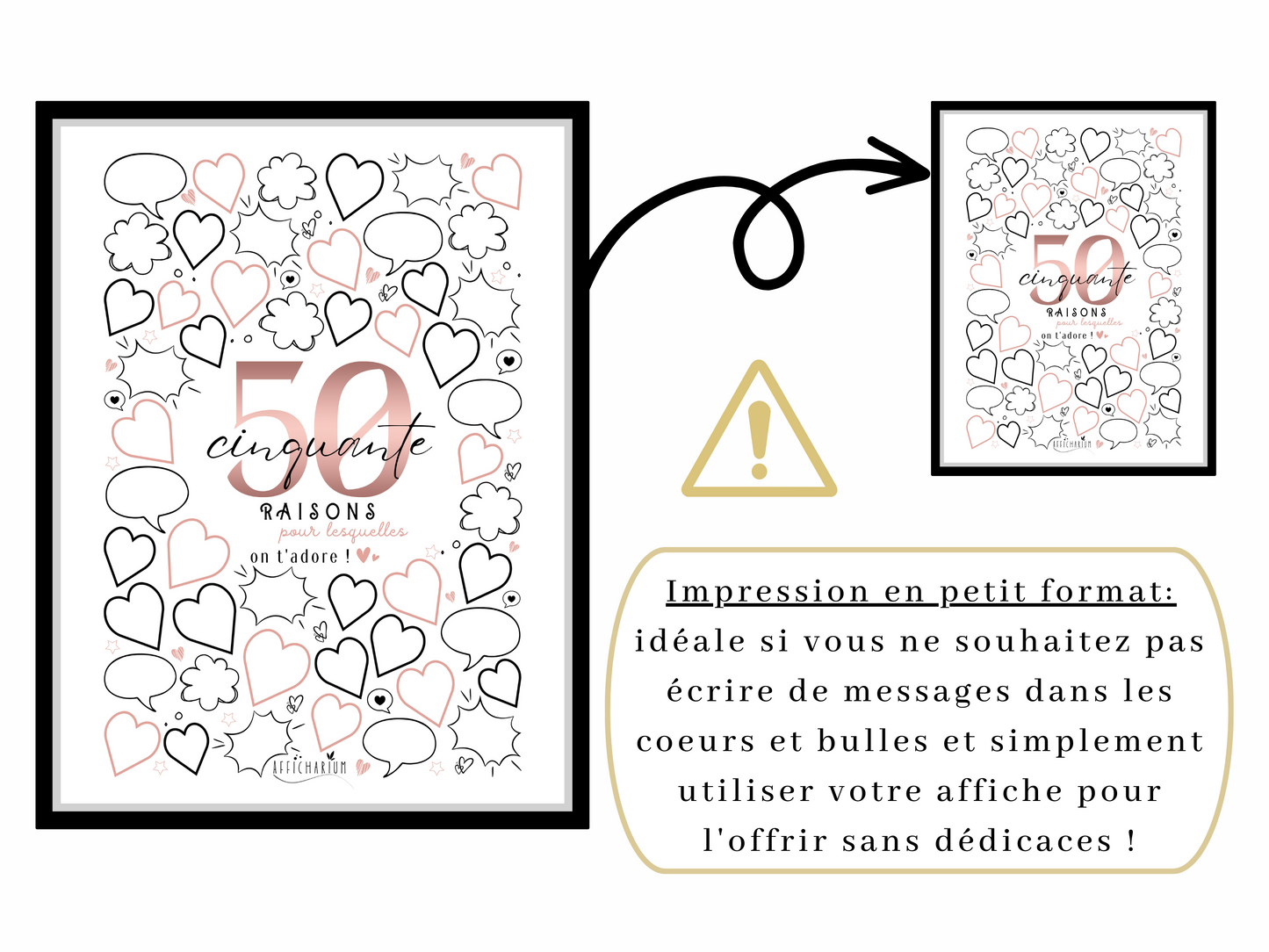 Affiche anniversaire 50 ans - ROSE
