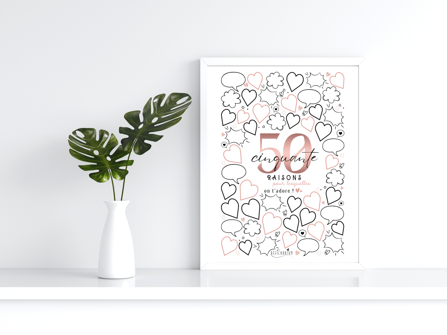 Affiche anniversaire 50 ans - ROSE