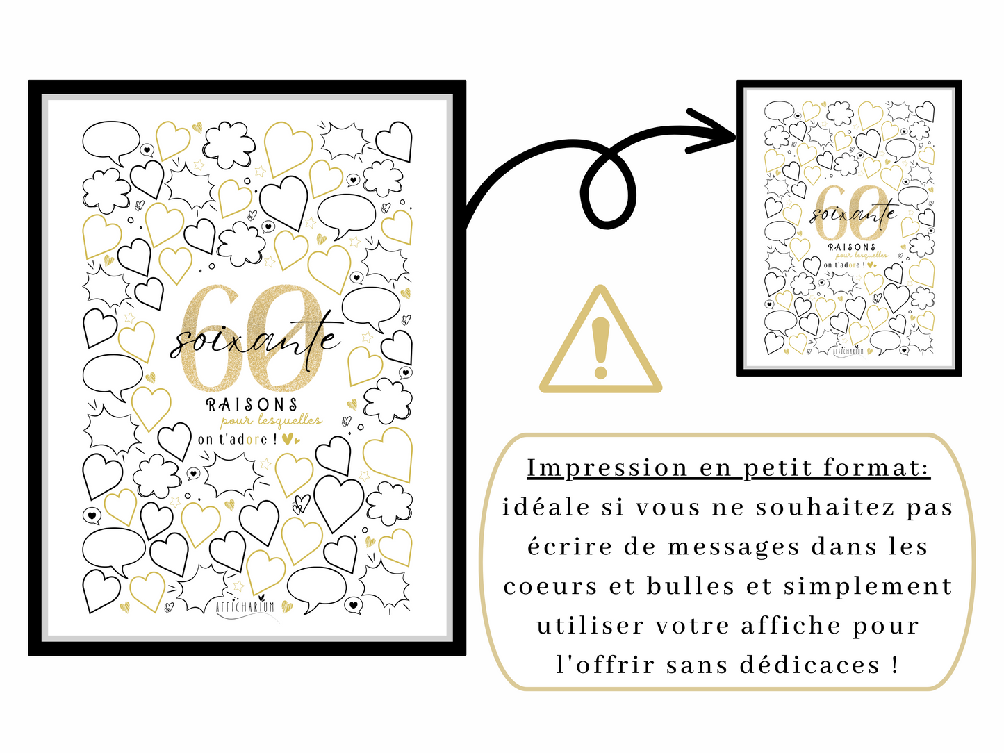 Affiche anniversaire 60 ans - OR