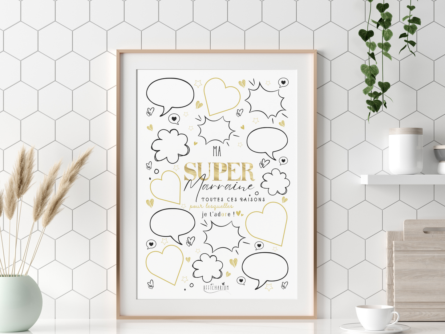 Affiche marraine à personnaliser