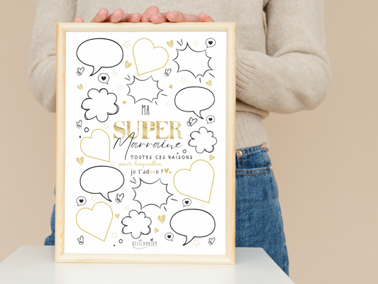 Affiche marraine à personnaliser