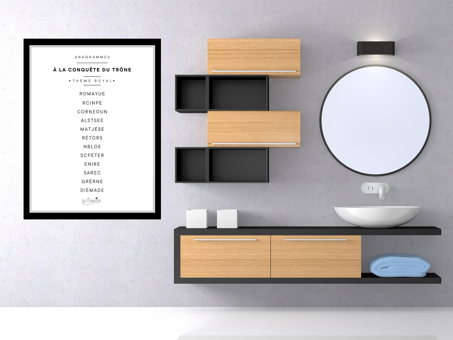 Affiche toilettes anagrammes