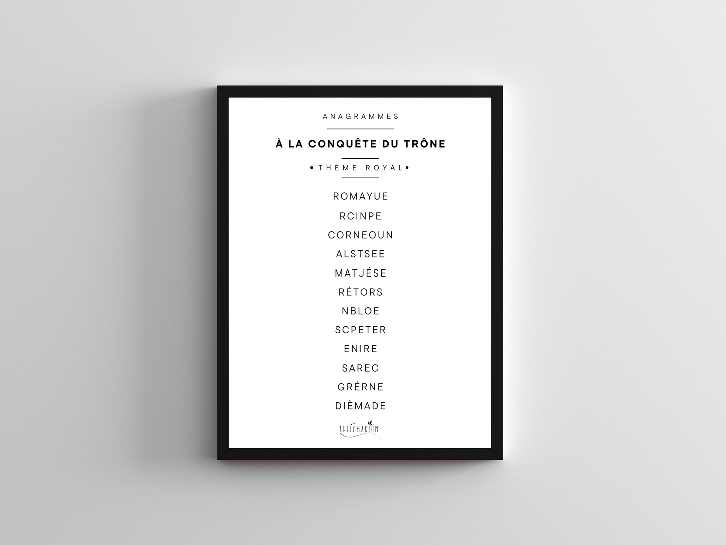 Affiche toilettes anagrammes