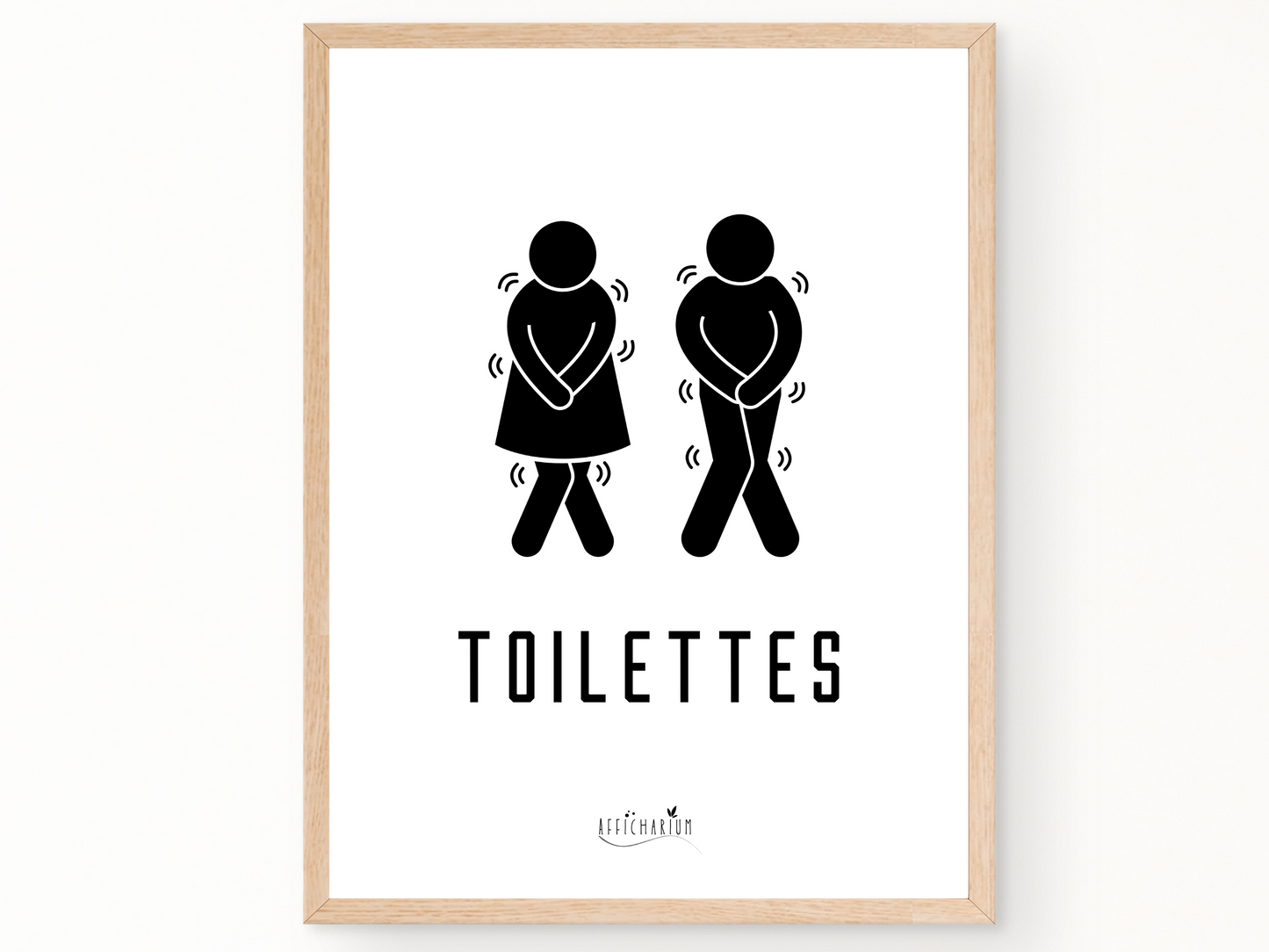 Affiche toilettes humour - Icones